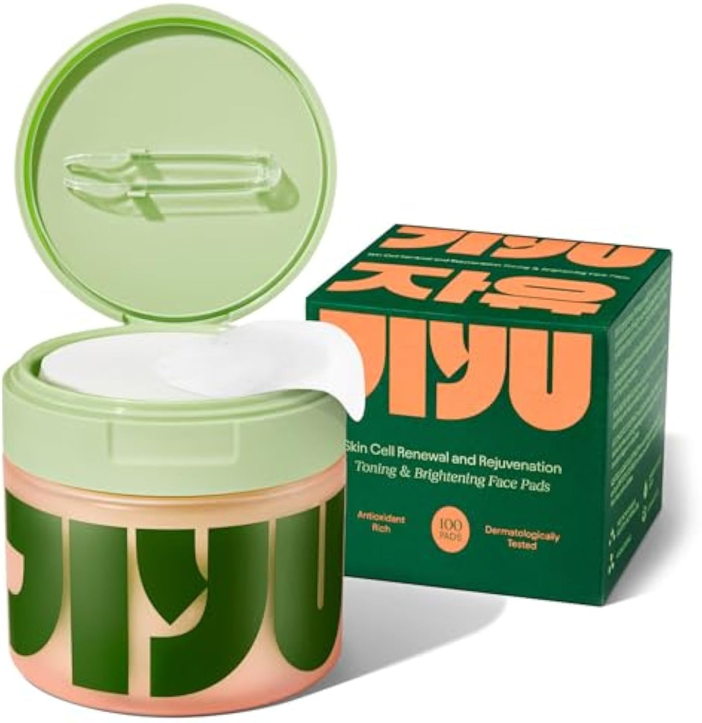 JiYu Korean Skincare Toner Pads for Anti-aging – 100 ct